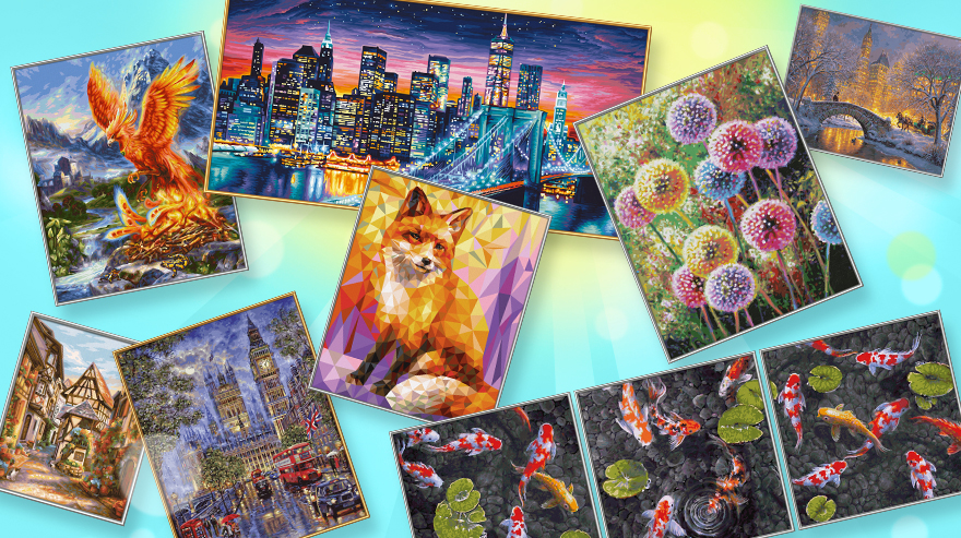 Malen Nach Zahlen Katzen & Tiger – DIY Ölgemälde Set 40x50cm Auf Leinwand